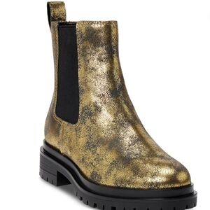 Lauren Ralph Lauren Gold and Black Ankle Boots